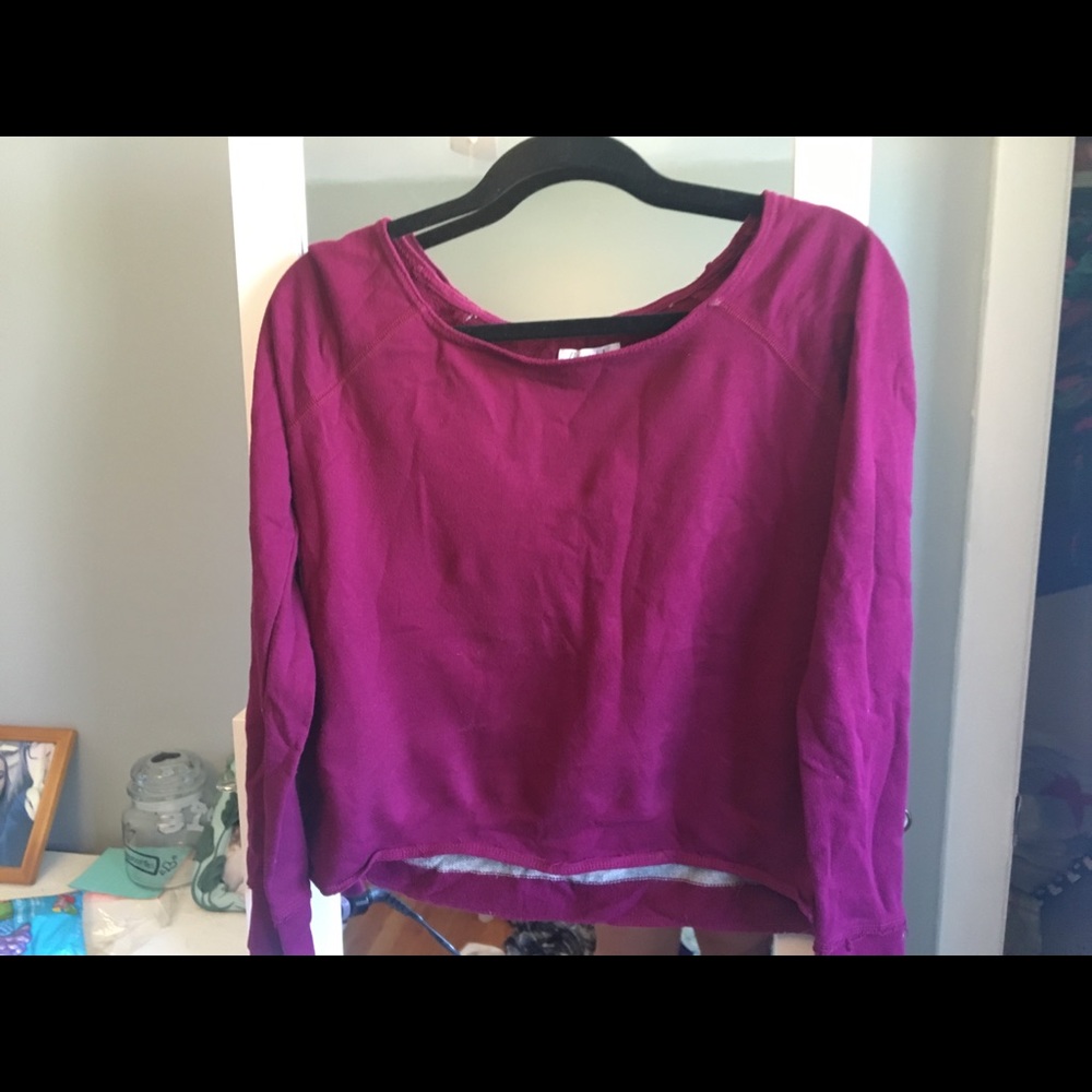 maroon and grey pullover sweater